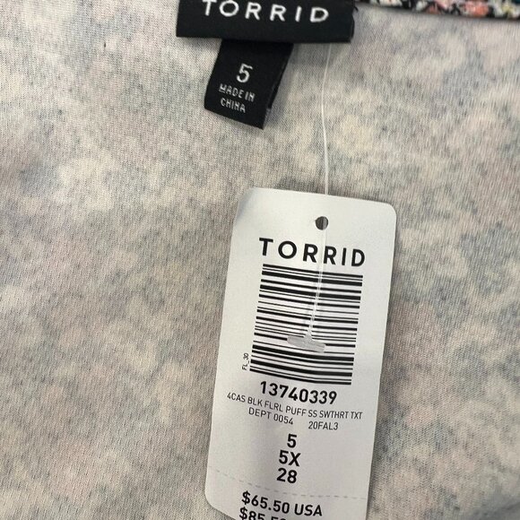 Torrid Womens Skater Dress Multicolor Texture Floral Print  Size 5XL - Picture 8 of 10